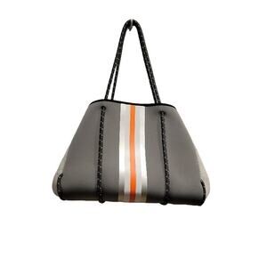 HAUTE SHORE Gray and Orange Shoulder Bag